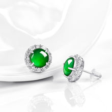 Natural Jade Earrings Silver Jadeite Earrings