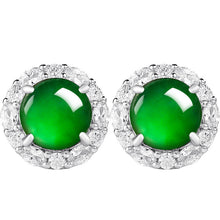 Natural Jade Earrings Silver Jadeite Earrings