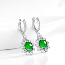 Natural Jade Earrings Silver Jadeite Earrings