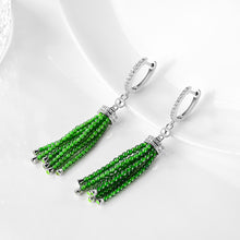 Natural Jade Earrings Silver Jadeite Earrings