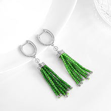 Natural Jade Earrings Silver Jadeite Earrings