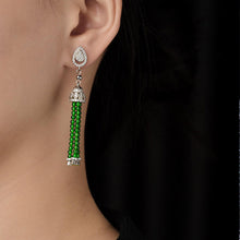Natural Jade Earrings Silver Jadeite Earrings