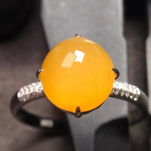 Natural Jade Engagement Ring Jadeite Gold Jade Wedding Ring