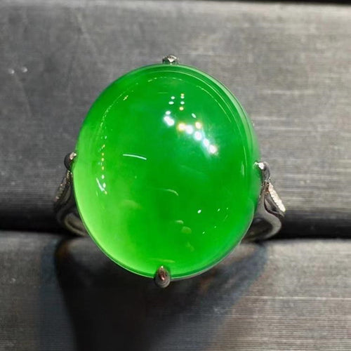 Natural Jade Engagement Ring Jadeite Gold Jade Wedding Ring