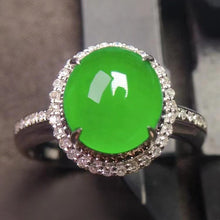Natural Jade Engagement Ring Jadeite Gold Jade Wedding Ring