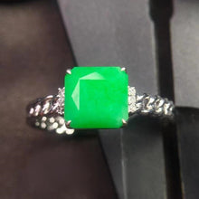 Natural Jade Engagement Ring Jadeite Gold Jade Wedding Ring