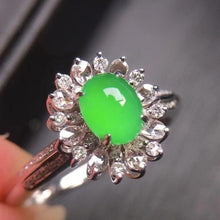 Natural Jade Engagement Ring Jadeite Gold Jade Wedding Ring