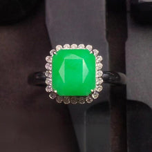 Natural Jade Engagement Ring Jadeite Gold Jade Wedding Ring