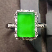 Natural Jade Engagement Ring Jadeite Gold Jade Wedding Ring