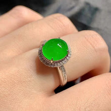 Natural Jade Engagement Ring Jadeite Gold Jade Wedding Ring
