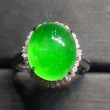 Natural Jade Engagement Ring Jadeite Gold Jade Wedding Ring