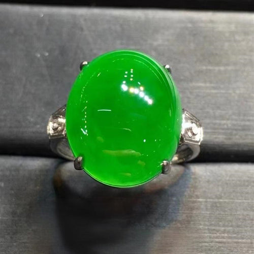 Natural Jade Engagement Ring Jadeite Gold Jade Wedding Ring