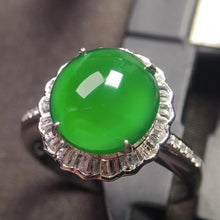 Natural Jade Engagement Ring Jadeite Gold Jade Wedding Ring
