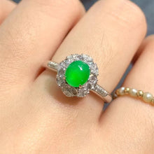 Natural Jade Engagement Ring Jadeite Gold Jade Wedding Ring