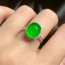 Natural Jade Engagement Ring Jadeite Gold Jade Wedding Ring