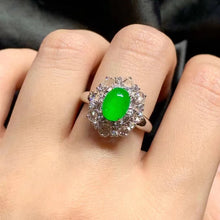 Natural Jade Engagement Ring Jadeite Gold Jade Wedding Ring
