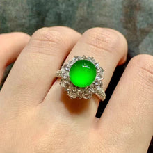 Natural Jade Engagement Ring Jadeite Gold Jade Wedding Ring