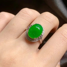 Natural Jade Engagement Ring Jadeite Gold Jade Wedding Ring