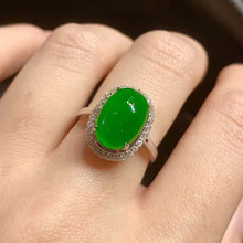 Natural Jade Engagement Ring Jadeite Gold Jade Wedding Ring