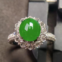 Natural Jade Engagement Ring Jadeite Gold Jade Wedding Ring