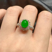 Natural Jade Engagement Ring Jadeite Gold Jade Wedding Ring