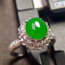 Natural Jade Engagement Ring Jadeite Gold Jade Wedding Ring