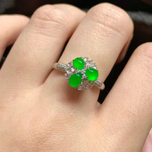 Natural Jade Engagement Ring Jadeite Gold Jade Wedding Ring
