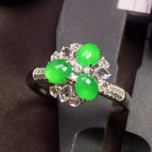 Natural Jade Engagement Ring Jadeite Gold Jade Wedding Ring