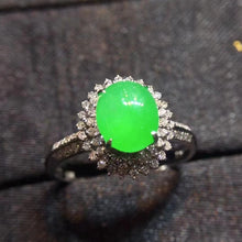 Natural Jade Engagement Ring Jadeite Gold Jade Wedding Ring