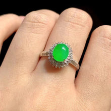 Natural Jade Engagement Ring Jadeite Gold Jade Wedding Ring