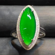 Natural Jade Engagement Ring Jadeite Gold Jade Wedding Ring