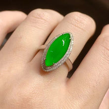 Natural Jade Engagement Ring Jadeite Gold Jade Wedding Ring