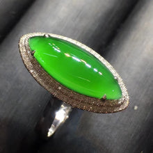 Natural Jade Engagement Ring Jadeite Gold Jade Wedding Ring