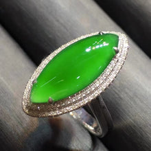 Natural Jade Engagement Ring Jadeite Gold Jade Wedding Ring
