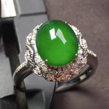Natural Jade Engagement Ring Jadeite Gold Jade Wedding Ring