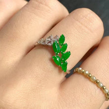 Natural Jade Engagement Ring Jadeite Gold Jade Wedding Ring
