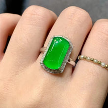 Natural Jade Engagement Ring Jadeite Gold Jade Wedding Ring