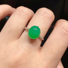 Natural Jade Engagement Ring Jadeite Gold Jade Wedding Ring