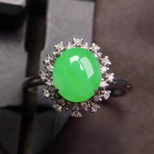 Natural Jade Engagement Ring Jadeite Gold Jade Wedding Ring