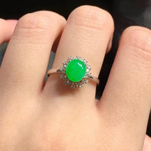 Natural Jade Engagement Ring Jadeite Gold Jade Wedding Ring