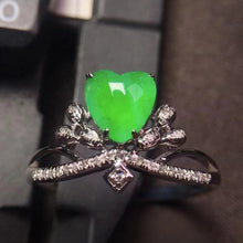 Natural Jade Engagement Ring Jadeite Gold Jade Wedding Ring