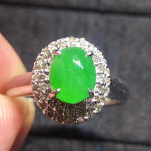 Natural Jade Engagement Ring Jadeite Gold Jade Wedding Ring