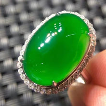 Natural Jade Engagement Ring Jadeite Gold Jade Wedding Ring