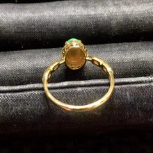 Natural Jade Engagement Ring Jadeite Gold Jade Wedding Ring