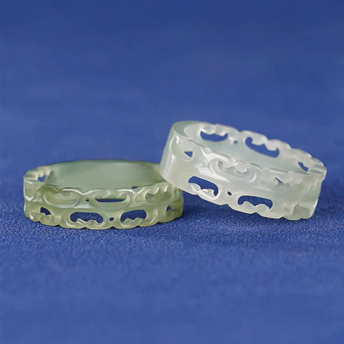 Natural Jade Engagement Ring Nephrite Jade Wedding Ring