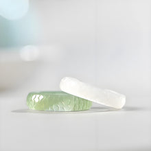 Natural Jade Engagement Ring Fish Nephrite Jade Wedding Ring