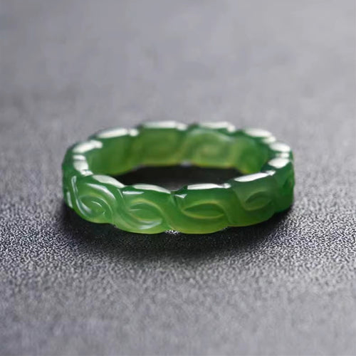 Natural Jade Engagement Ring Nephrite Jade Wedding Ring