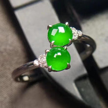 Natural Jade Engagement Ring Jadeite Gold Jade Wedding Ring