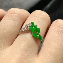 Natural Jade Engagement Ring Jadeite Gold Jade Wedding Ring