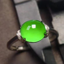 Natural Jade Engagement Ring Jadeite Gold Jade Wedding Ring